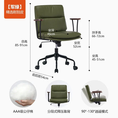 Swivel Study Office Chair Throne Ergonomic Mobile Executive Comfortable Office Chair Desk Nordic Silla Oficina Salon Furniture