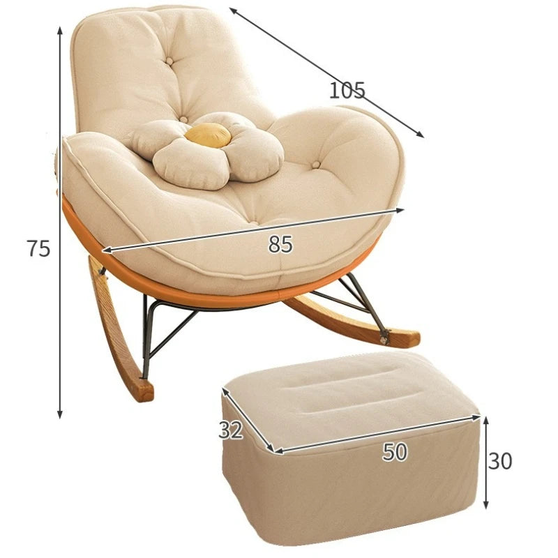 Firm Sofa Chair Living Room Balcony Rocking Chair Single Recliner Happy Chair Light Luxury Penguin Chair Leisure Chair
