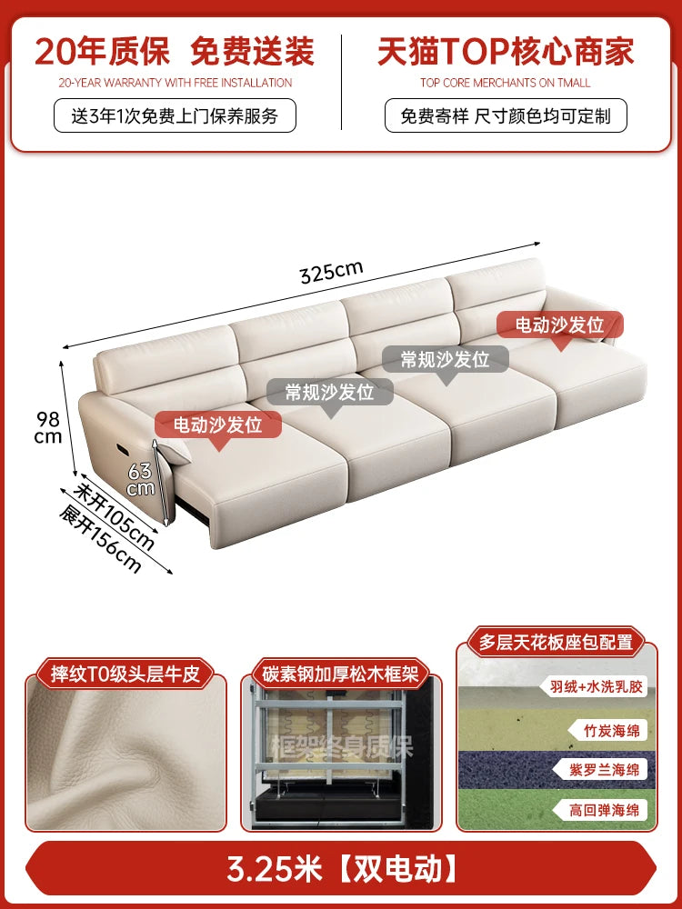 Minimalist Modern Sofa Electric Adults Cushion Comfortable Double Sofa Floor Apartment Divani Da Soggiorno Home Accessories