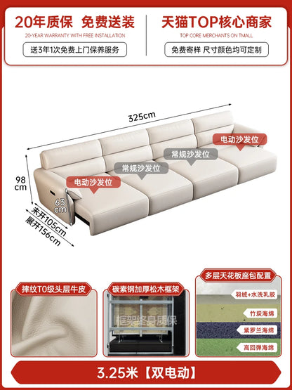 Minimalist Modern Sofa Electric Adults Cushion Comfortable Double Sofa Floor Apartment Divani Da Soggiorno Home Accessories