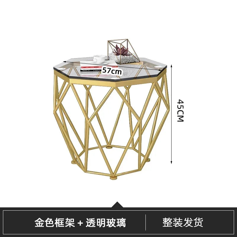 S Nordic Aesthetic Coffee Table Clear Simple Unique Designer Decoration Side Table Standing Lounge Couchtisch Salon Furniture