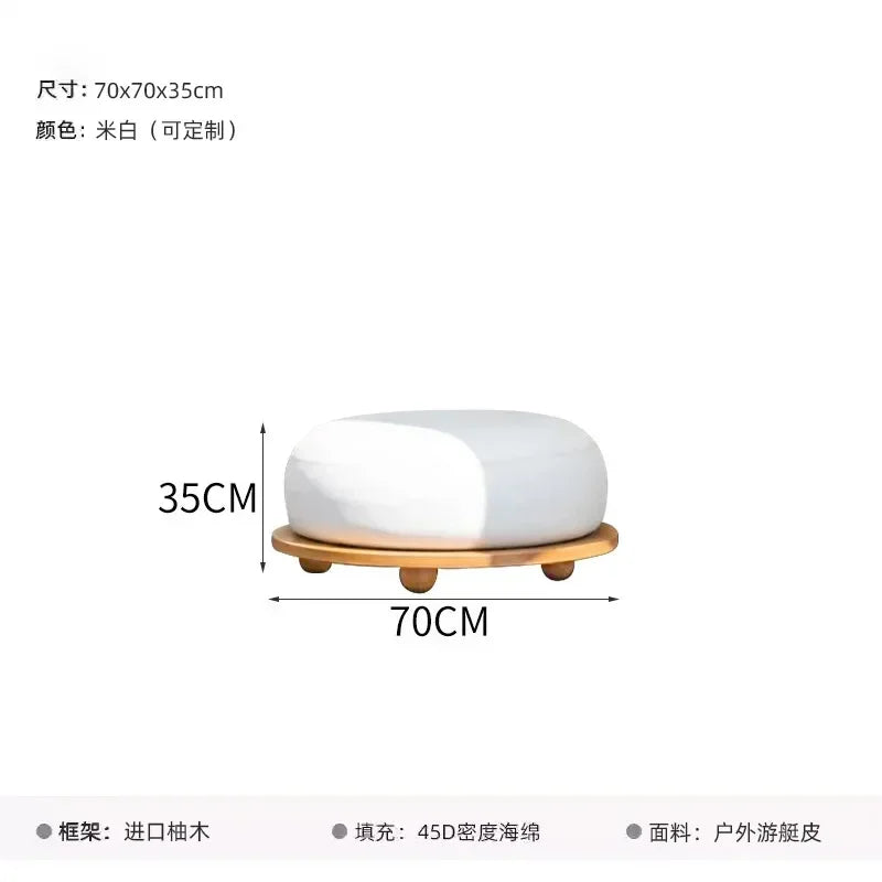 Outdoor sofa courtyard garden open-air balcony sofa leisure creative cloud deck chair combination homestay teak furniture