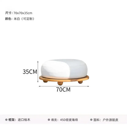 Outdoor sofa courtyard garden open-air balcony sofa leisure creative cloud deck chair combination homestay teak furniture