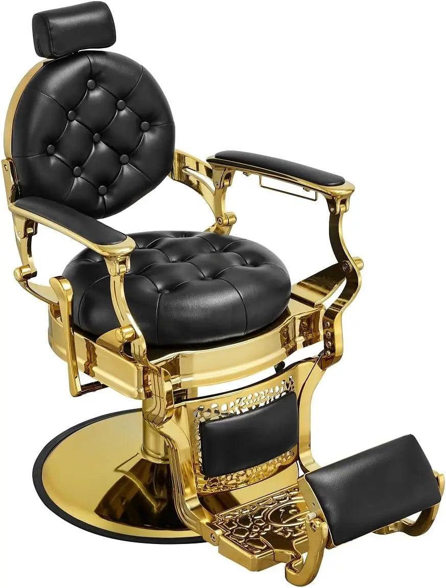 Hair Styling Chair Reclining: Men’s Barber Chairs for Barber Station - Heavy Duty Salon Chair with Footrest for Hair Stylist