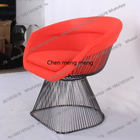 New Design Dining Chair Furniture Stainless Steel With Chrome Legs Fabric Lounge Chair Upholstered Restaurant Chairs