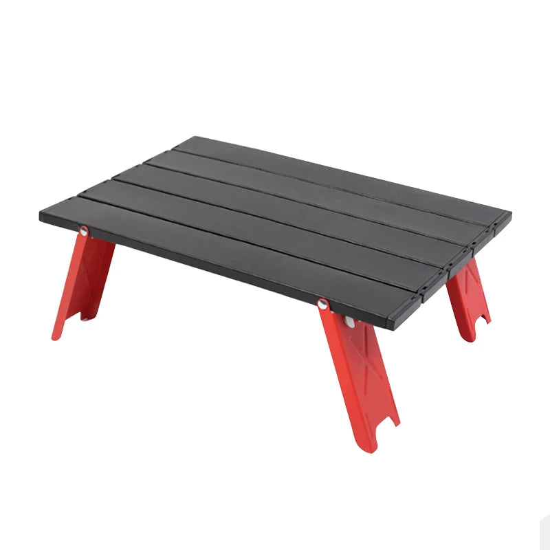 WESTTUNE Lightweight Roll Table Mini Folding Backpacking Fishing Picnic BBQ Outdoor Table Aluminum Living Room Dining Table