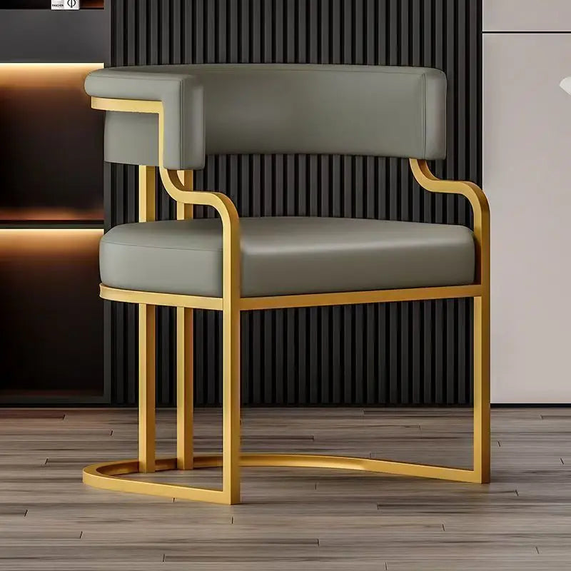 Modern Light Luxury Accent Chair Premium Dining Chair for Salon Reception Office Conference Hotel Lounge Makeup Nail Studio