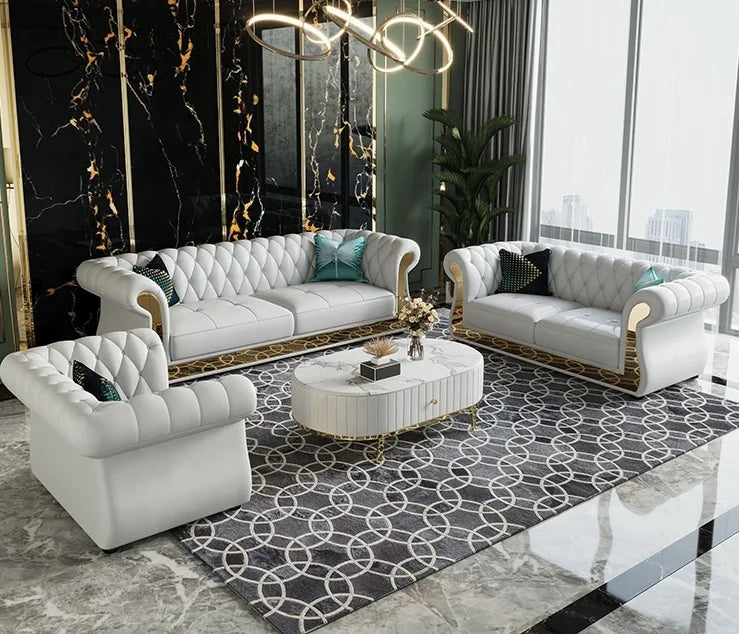 Contemporary C700 Modern Living Room Corner Sofa Set with Massage Feature for Apartment or Mall Furniture