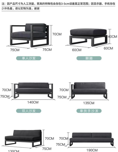 Outdoor Rattan Sofa Set Courtyard Garden Outdoor Leisure Rattan Chair Designer Model Home Outdoor Furniture