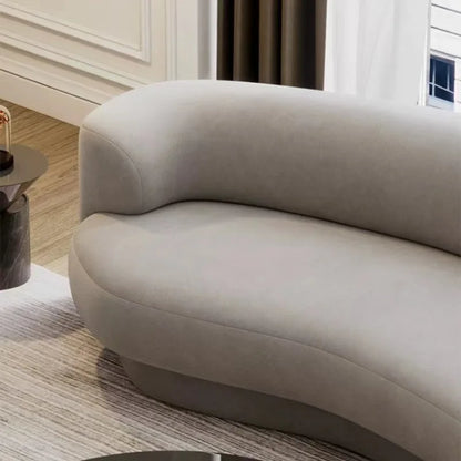 Curved Italian minimalist special-shaped sofa, small apartment living room sofa