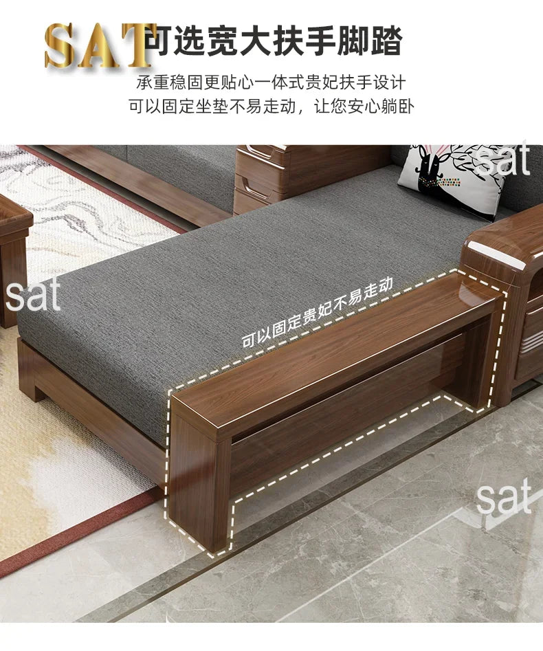 -Living Room Sofas Wood Adults Reading Handrail Family Couchs Theater Luxury Banquet Canape Salon Furnitures
