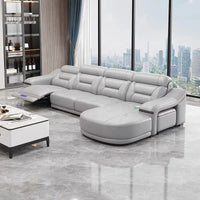 -Modern leather electric recliner sofa couch corner L shape moduler sectional sofas recliner seats living room furniture home