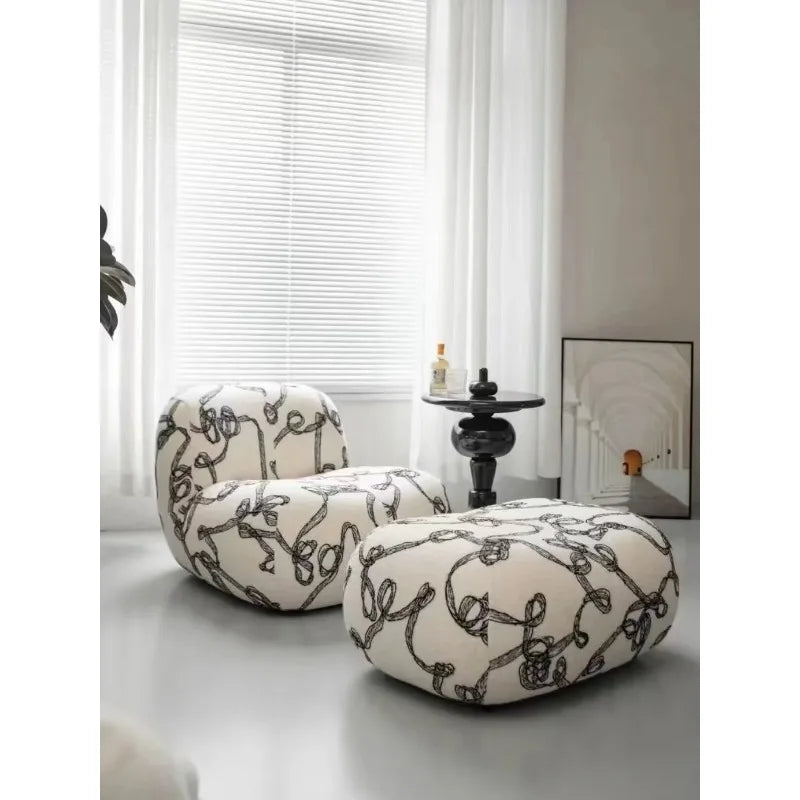 Hippo chair, styling cotton single casual sofa chair