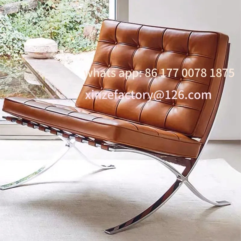 Barcelona Single Sofa Designer Lazy Sofa High-end Italian Living Room Sofa Chair Nordic Light Luxury Leisure Chair