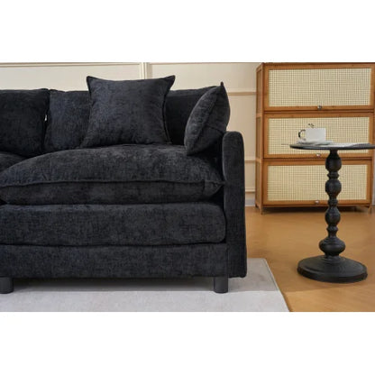 Modular Sectional Cloud Couch with Ottoman for Living Room, Bedroom and Apartment 108" L Shaped 3+1  Modern Sofa