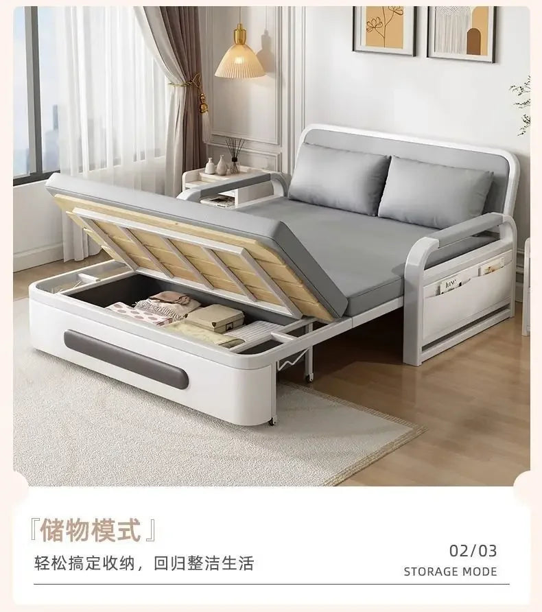 Sofa bed integrated dual-purpose small apartment Internet celebrity balcony multi-function retractable bed New technology