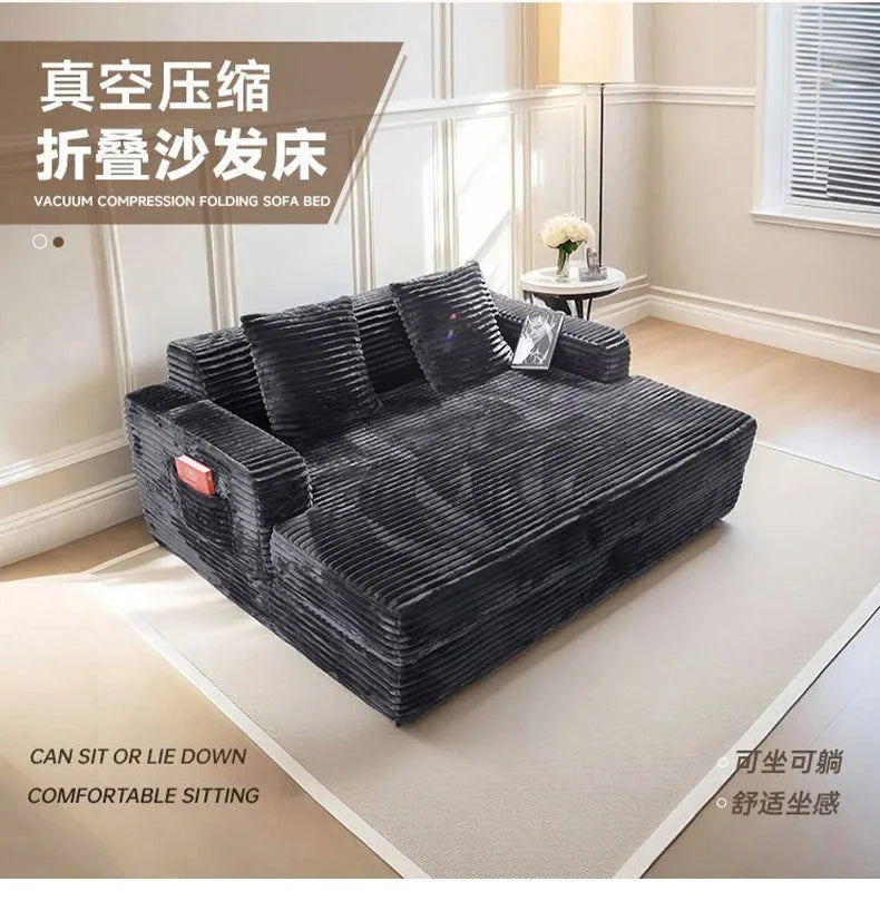 A57 Compression Integrated Sofa Full Sponge Vacuum Roll Pack Large Folding Two-in-One Compression Sofa