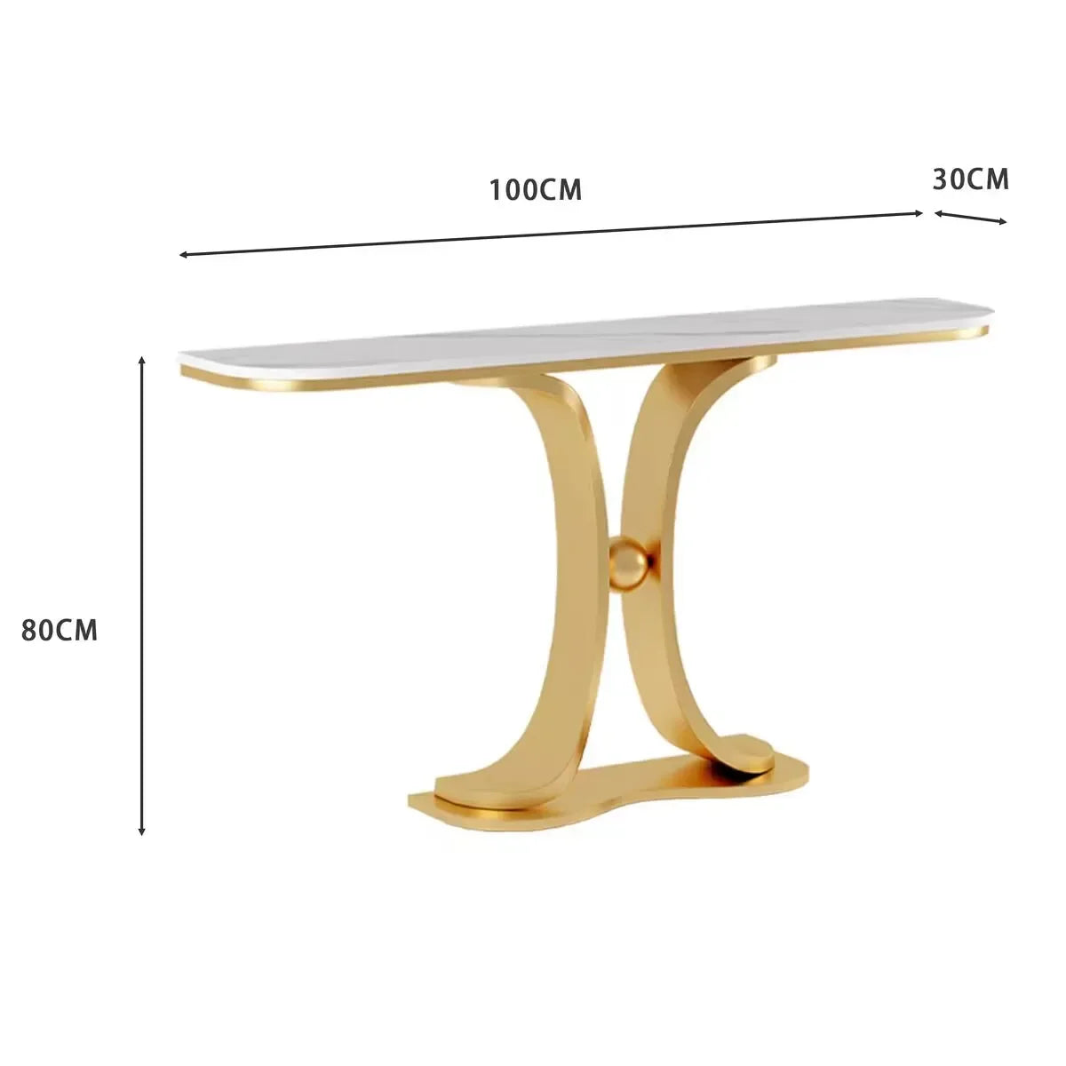 Light luxury entrance table New Chinese  table against the wall Living room Semicircular