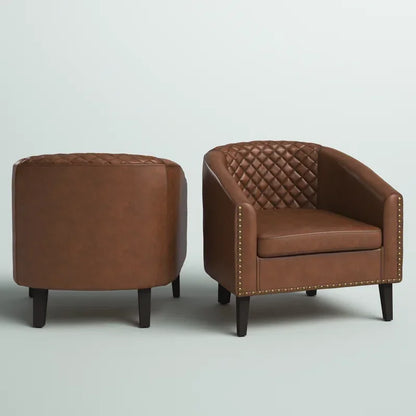 For Modern Tufted Upholstered Armchair Living Room Leisure Chair Single Sofa Chair Balcony Bedroom Study Room Barrel Club Chair
