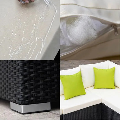 Modern Outdoor Wicker Patio Set Aluminum Furniture Rattan Sofa Bistro Garden Couch