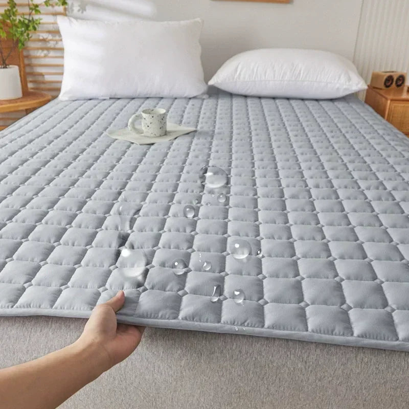 1PC Soft Fibre Waterproof Mattress Cover Thickened Breathable Diaper Proof Foldable Household