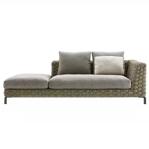 Outdoor rattan sofa combination villa courtyard garden furniture homestay outdoor restaurant lounge chair