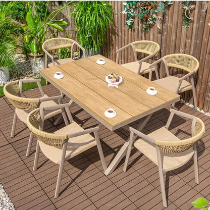 Outdoor Garden Furniture Sets Waterproof Open-air Balcony Aluminum Alloy Chair Outdoor Furniture Sets Courtyard Table and Chair