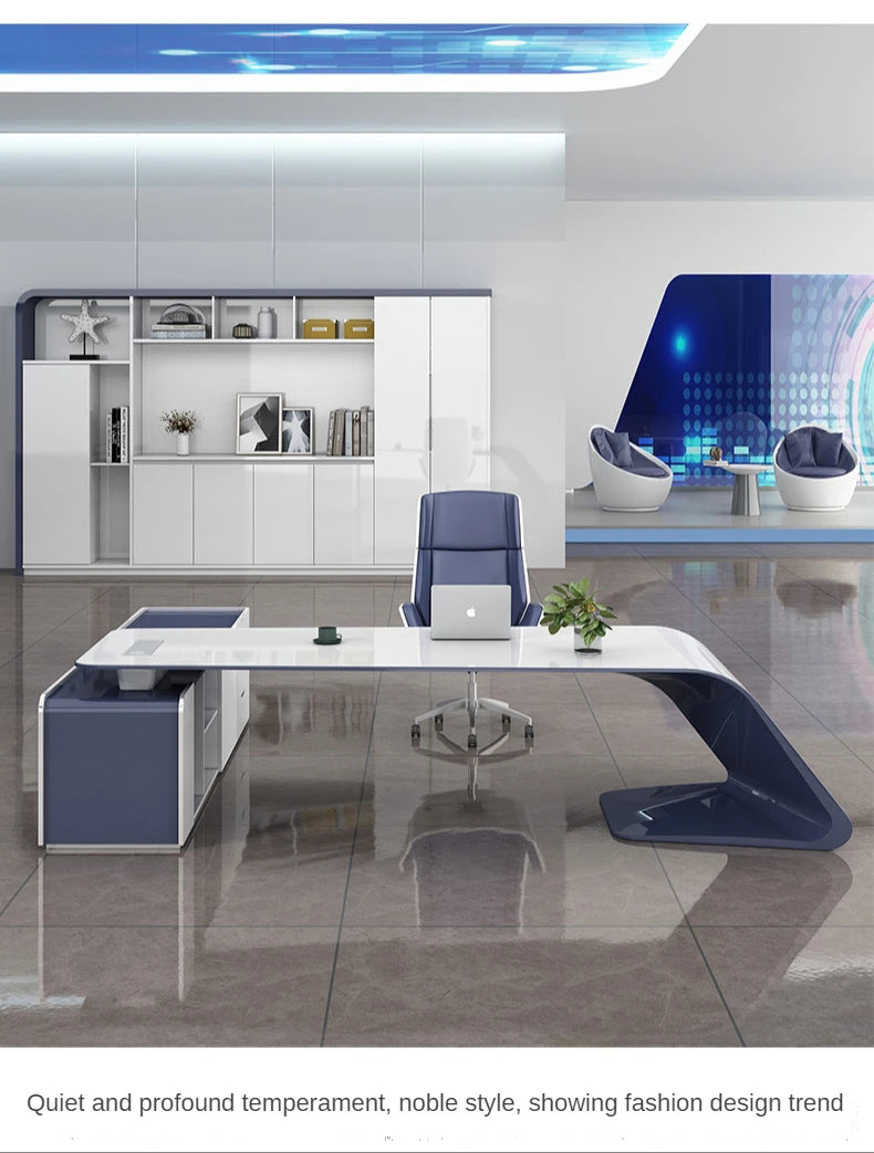 Escritorio De Oficina White Executive Luxury Office Table Office Desk Set Office Furniture Commercial Furniture Schreibtisch