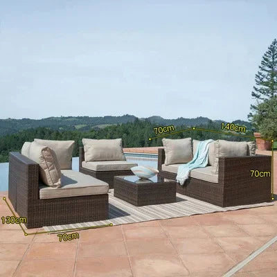Imitation rattan sofa leisure courtyard garden sun room outdoor outdoor balcony corner waterproof
