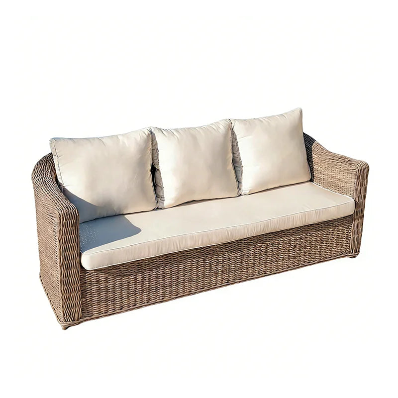 Outdoor rattan sofa combination, courtyard waterproof and sun protection villa, outdoor balcony, leisure furniture combination