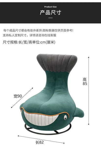 Rotating shark whale apartment 360 can be transferred to self-produced and self-sold dormitory light luxury Internet celebrity s