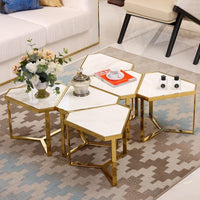 Creative Simple Modern Stainless Steel Marble Coffee Table Living Room Coffee Table Side Table