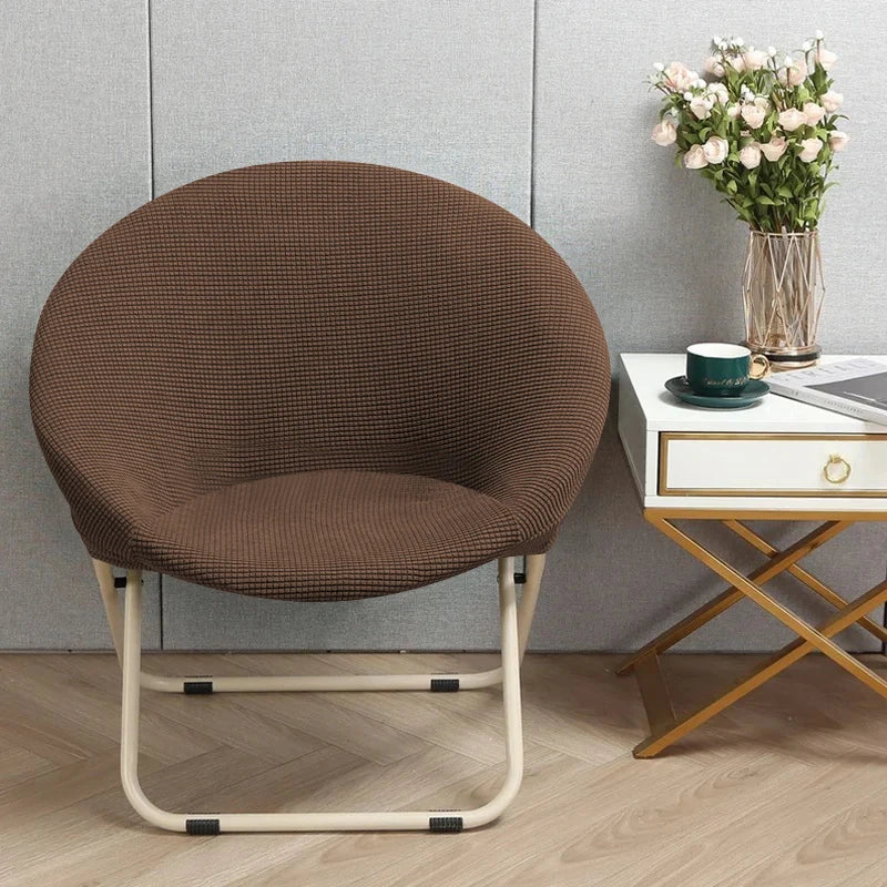 Comfortable Folding Chair Cover Cozy Moon Chair Relaxing Sun Chair Protector Stretchy Soft Cushion Portable Padded Seat Cover