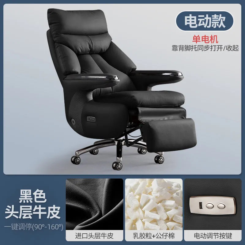 Smart Electric Executive Office Chair with Ventilation - Reclining Massage CEO Chair for Home Professional Use Furniture JT40