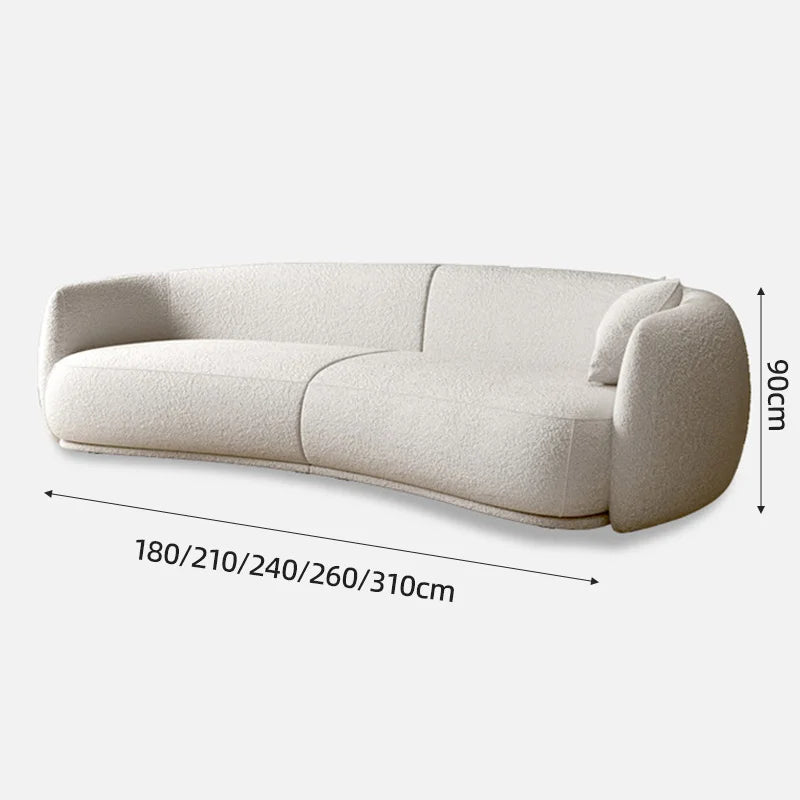 Nordic Minimalist Soft Lambswool Sofa Comfy Elegant 2/3/4-Seater Couch for Small Apartment Office Modern Home Living Room Sofas