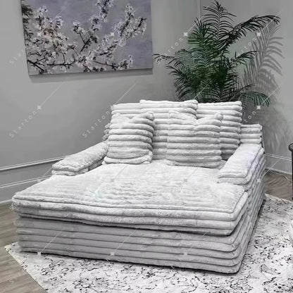 Modern Vacuum Compressed Sofa Plush Corduroy Sectional Sofa Living Room Bedroom Recliner Lazy Sofa Bed Furniture Packing in Box