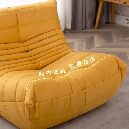 Lazy sofa, togo caterpillar sofa, light luxury, simple Internet celebrity creative chair, suede freehand space recliner