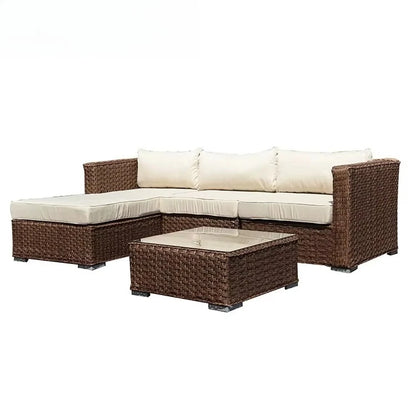 Aluminum Chair Outdoor Furniture Rattan Corner Sofa Luxury Outdoor Garden Aluminum Garden Sofas Hotels Parks
