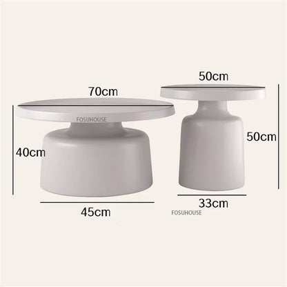 Nordic Living Room Center Table Circular Coffee Tables Modern Side Tea Table Portable Simple Bedroom Nightstand Home Furniture B