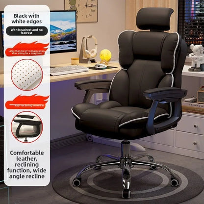 Ergonomic Bow Shape Computer Chair Home Office Dorm Recliner Comfortable Long Hours Support Gaming Chair Usability Furniture