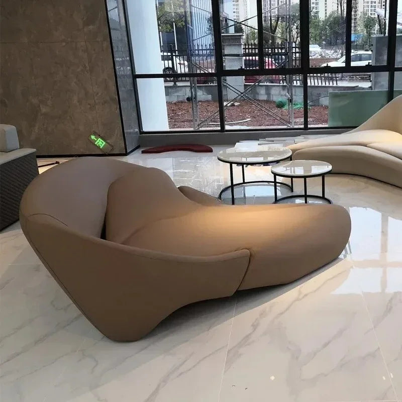 FRP Moon Sofa Hall d'hôtel Canapé de réception de forme spéciale