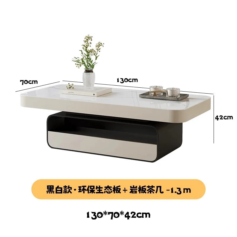 Modern Luxury Coffee Table Rectangle Organizer Drawer Nordic Trendy Coffee Table Premium Beauty Table De Salon Home Furniture