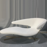 Manta FRP Leisure Batwing Shape Recliner Light Luxury Creative Strange Shape Chaise Longue