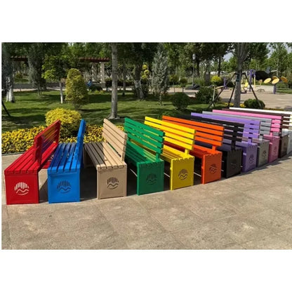 Banc en acier inoxydable au Design moderne, pour parcs de jardin de luxe en plein air et patios d'hôtel, sièges métalliques résistants au soleil et imperméables