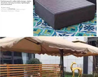 American Modern Courtyard Furniture Leisure Rattan Sofa Chairs Outdoor Country Corner Garden Sofas Patio Furniture Set a