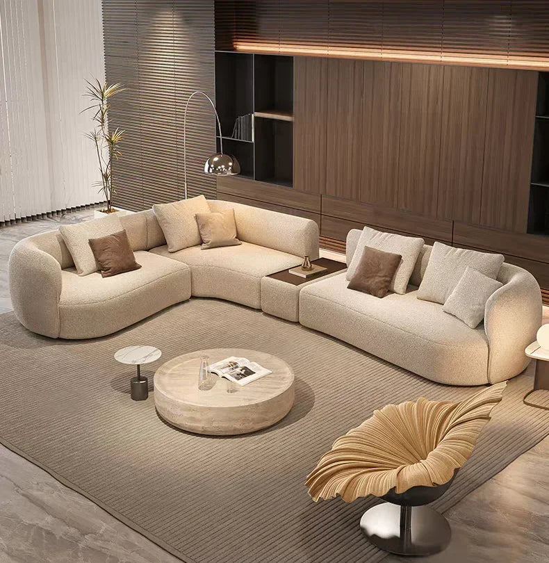 M78 Minimalist sofa large apartment living room special-shaped corner fabric, modular combination sofa