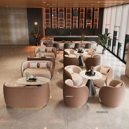 Nordic Designer Armchairs Hotel Lobby Negotiation Chair Living Room Chairs Home Furniture Luxury Conference Chair