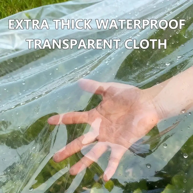 Transparent PVC Waterproof Cloth for Garden Plant Thermal Protection Rainproof Balcony Window Clear Sunshade Canopy