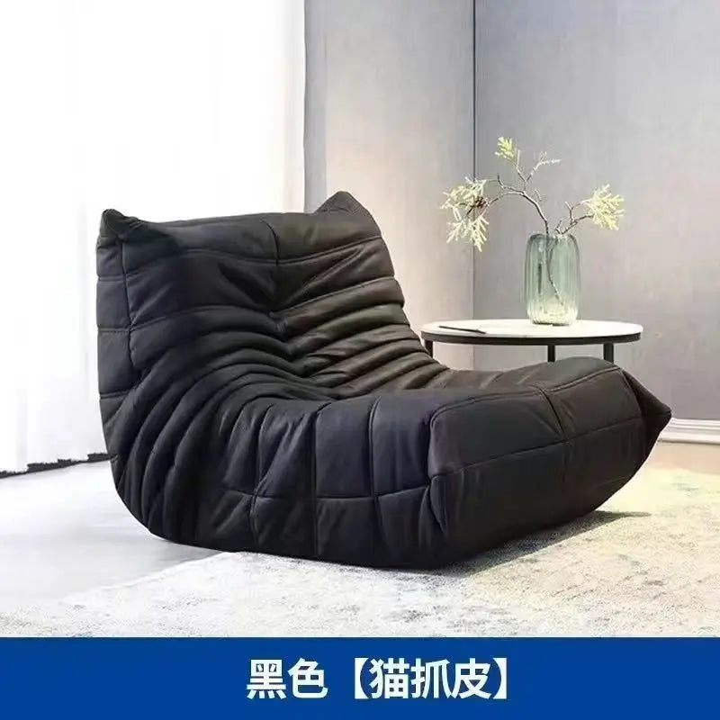 Single suede foam sofa armless floor sofa lazy sofa living room bedroom balcony lounge chair reading chair fireside chair