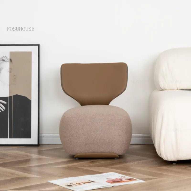Luxury Fabric Living Room Chair Coffee Shop Living Room Lounges Chair Bedroom Sofa Furniture Low Stool Balcony Leisure Chair t